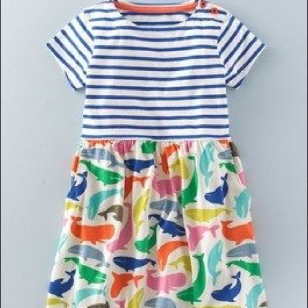 Mini boden hopscotch whale dress size 3-4